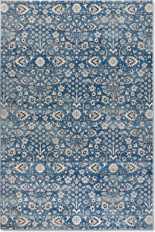 Hagyományos szőnyeg nappaliba 200x280cm,klasszikus krémkék mintás