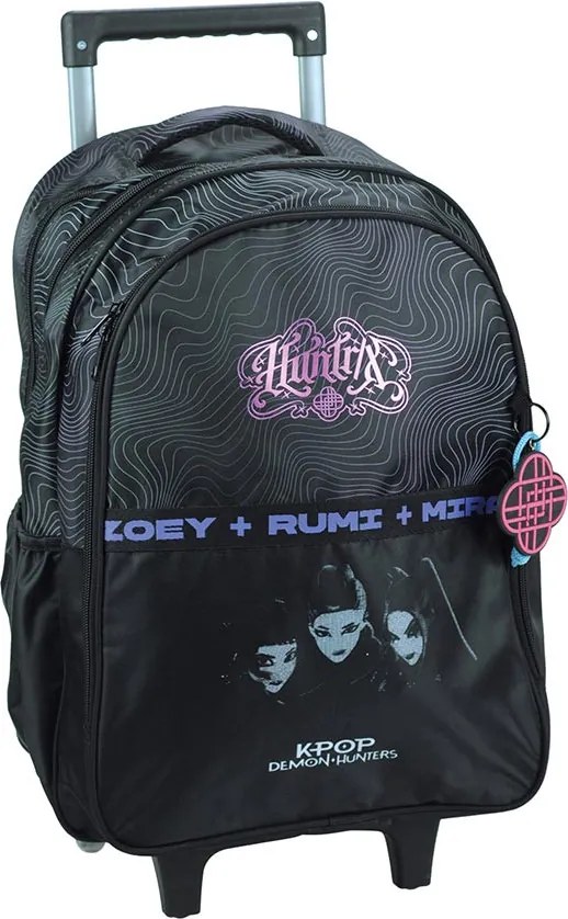 K-pop Démonvadászok Black gurulós iskolatáska, táska 46 cm