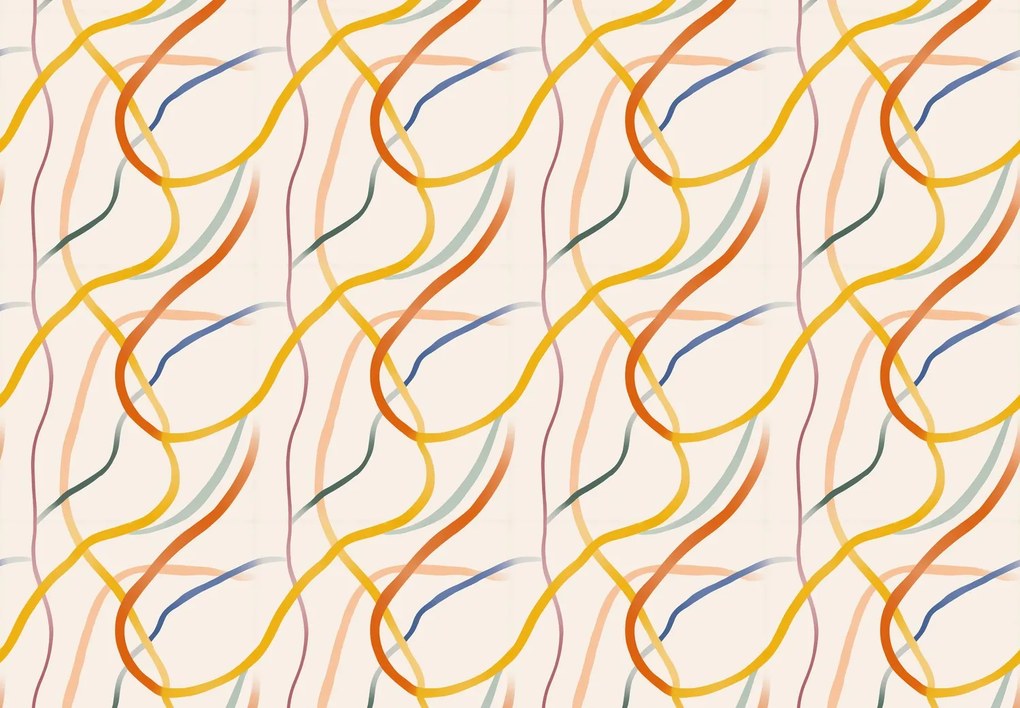 Fotótapéta - Minimalista színes vonalak (147x102 cm)