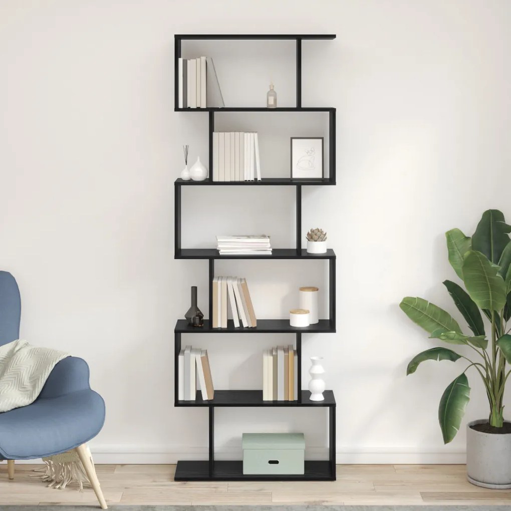 Fekete tölgy könyvespolc 70x24x193.5 cm Fából készült