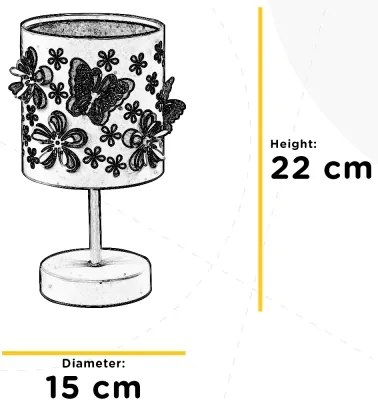 ONLI - Gyereklámpa TITILLA 1xE14/6W/230V 22 cm lila/fehér