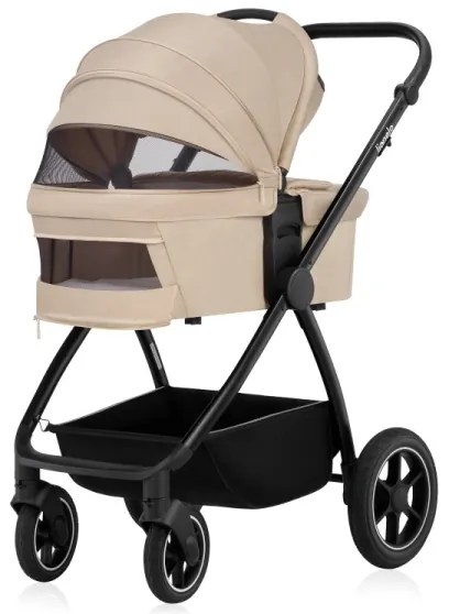 Lionelo - Kombinált 3 az 1-ben babakocsi MERIL homokbézs