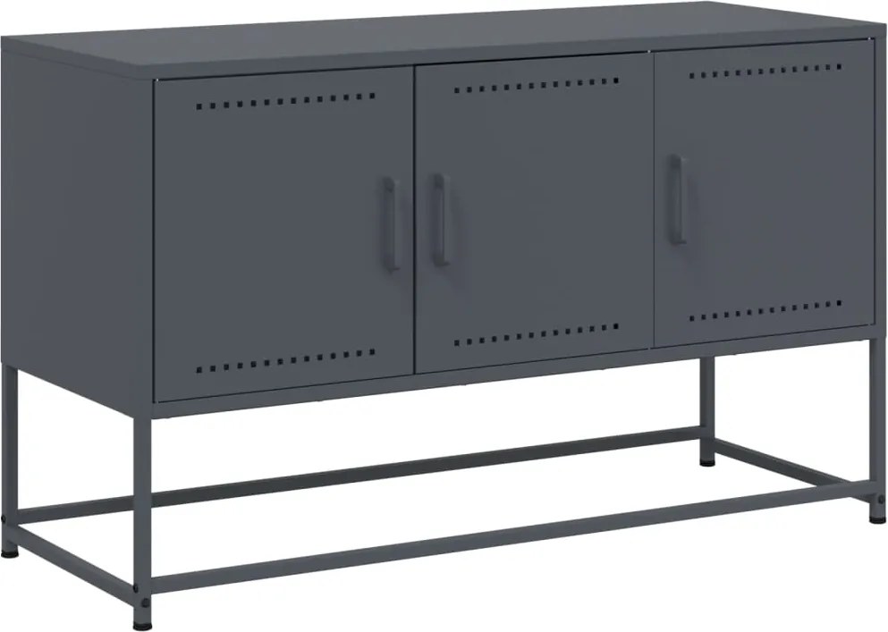 vidaXL antracitszürke acél TV-szekrény 100,5x39x60,5 cm