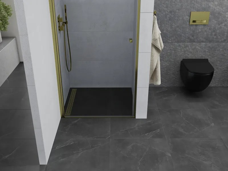 Mexen PRETORIA zuhanyajtó 70 cm, átlátszó üveg / arany, 852-070-000-50-00