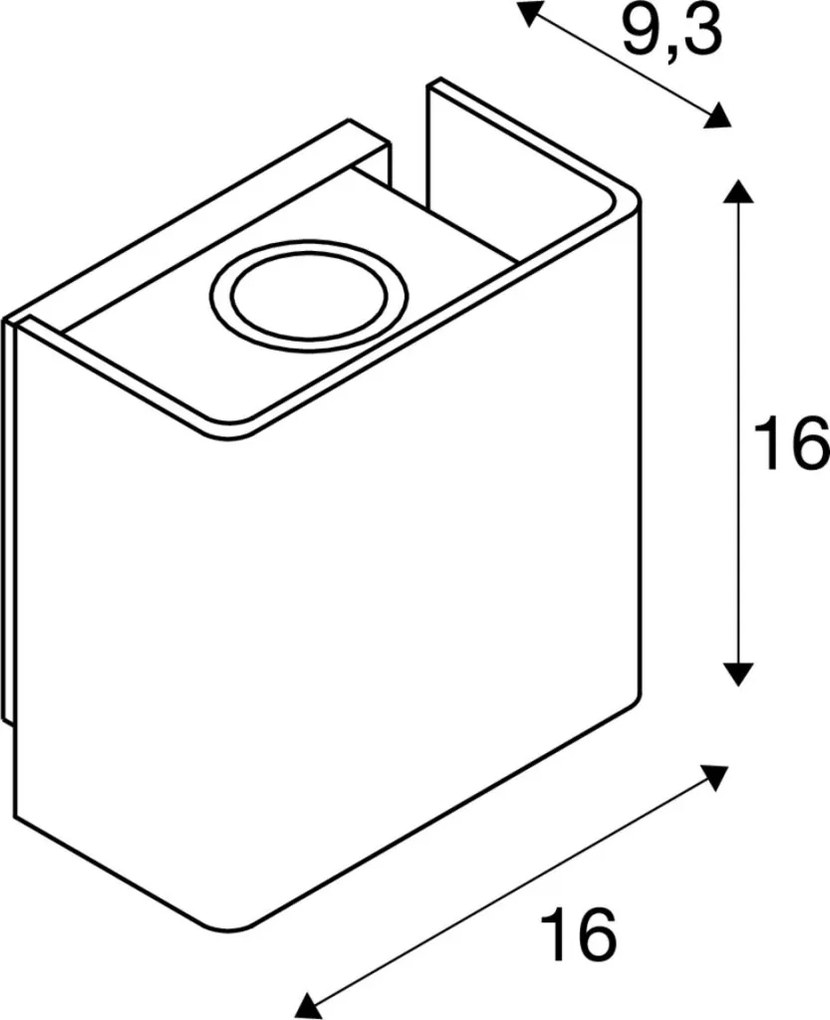 SLV 1002900 MANA Modern Kültéri Fali Lámpa Antracit LED IP65