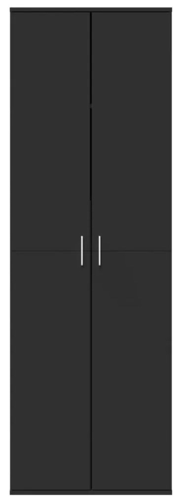 fekete szerelt fa magasszekrény 60 x 35 x 180 cm