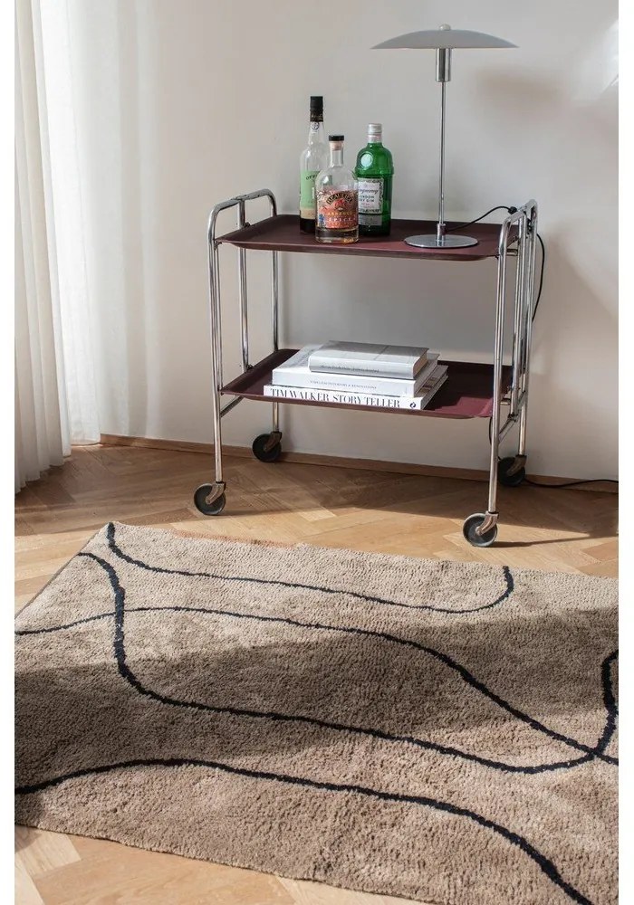 Barna mosható pamut szőnyeg 100x140 cm Shadow – Mette Ditmer Denmark