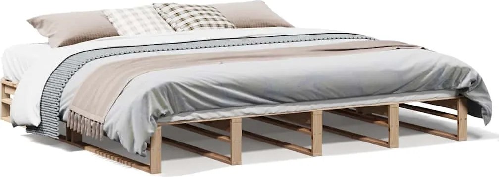vidaXL tömör fenyőfa ágy matrac nélkül 180 x 200 cm