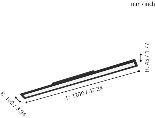 Eglo 31739 - LED Dimmelhető mennyezeti lámpa SALOBRENA-Z LED/33,5W/230V fekete