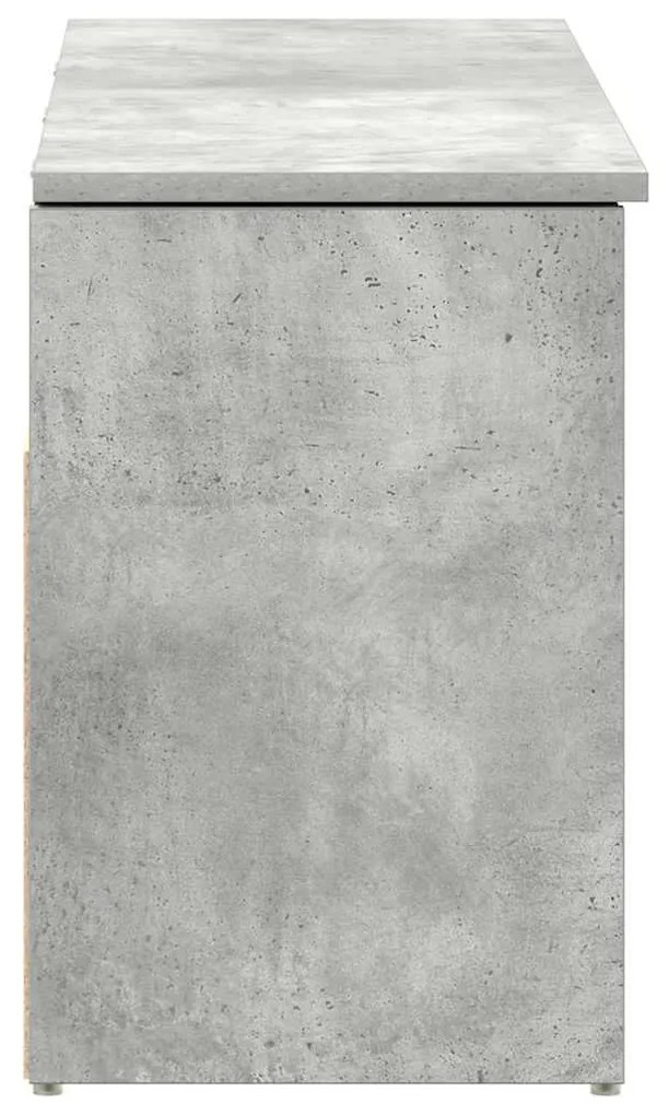 betonszürke szerelt fa cipőpolc 102x30,5x45 cm
