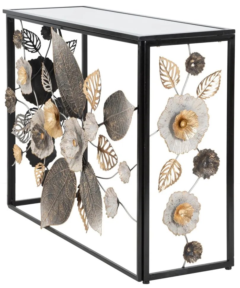 Fekete konzolasztal 42x112 cm Glam Dark – Mauro Ferretti