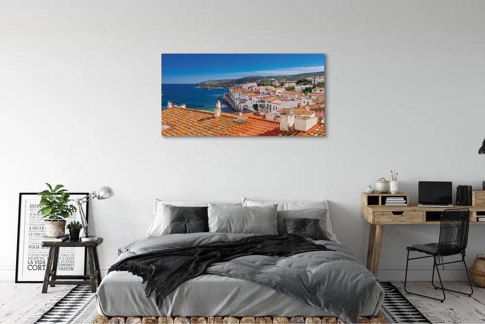 Canvas képek Spanyolország Város hegyek tenger 100x50 cm