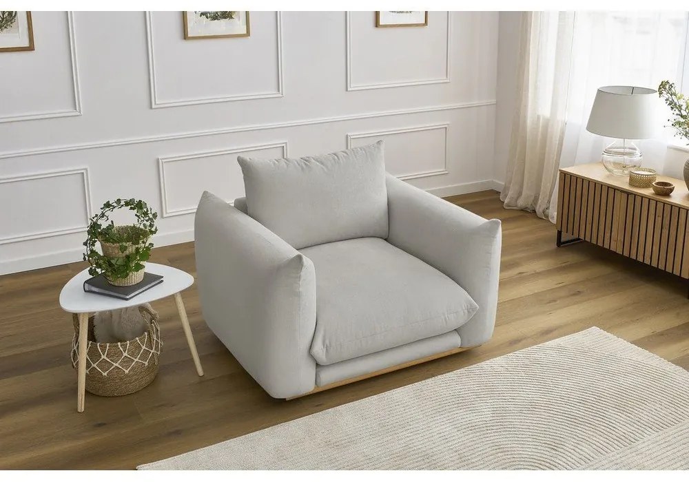 Világosszürke fotel Ernest – Bobochic Paris