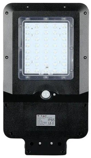 LED napelemes utcai lámpa érzékelővel LED/15W/7,4V 6000K IP65 5400 mAh
