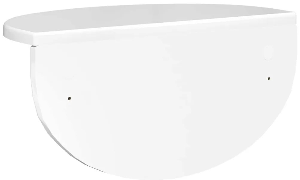 vidaXL Falpolc 2 pcs Magas Fényű Fehér 38 x 19 x 19 cm Faanyag