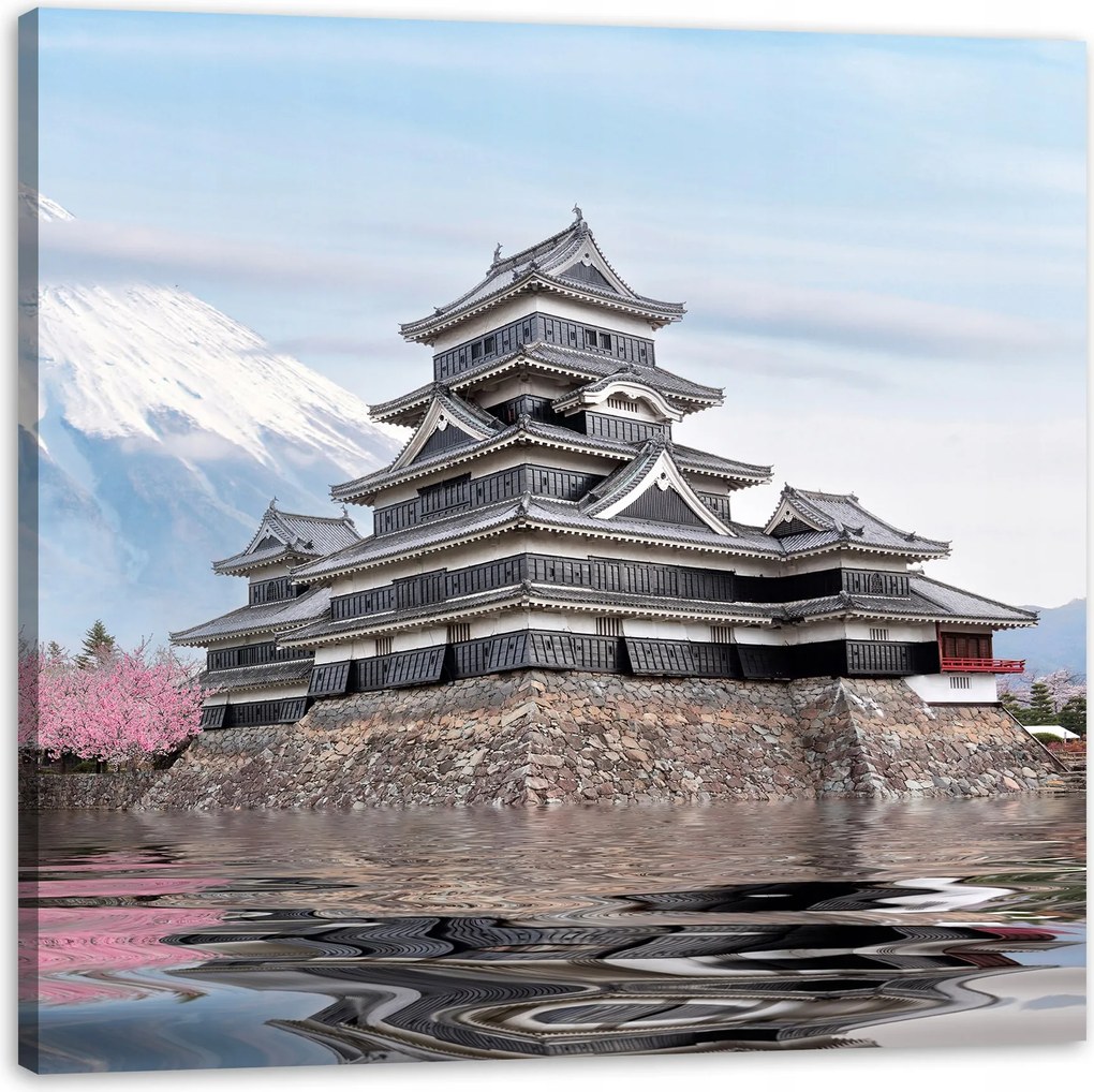 Vászonkép Természet Házikó a Fudzsinál 40x40 cm