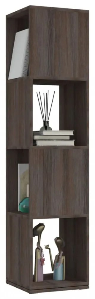 szürke-sonoma színű forgószekrény 34,5x34,5x75,5 cm