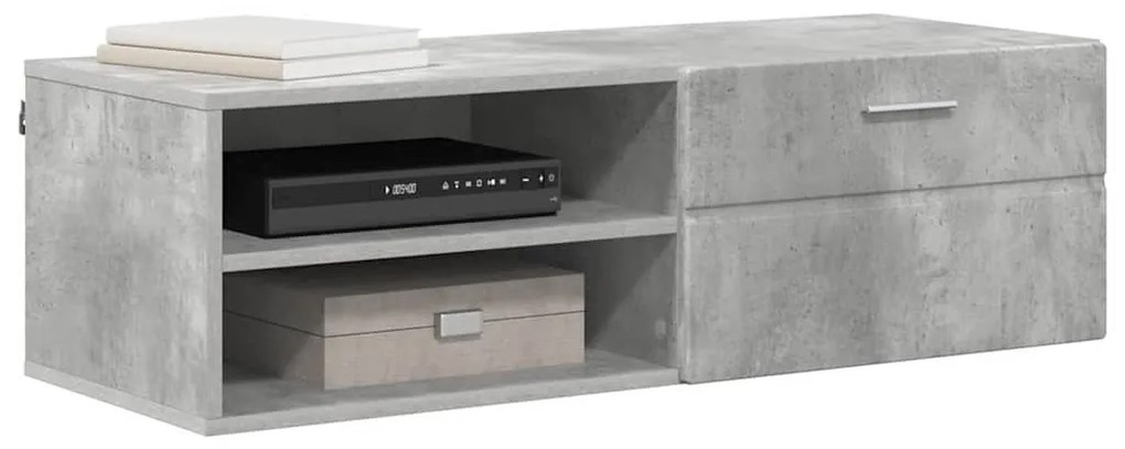 TV szekrény fiókkal Magasfényű fehér 100.5 x 39 x 30 cm Faanyag