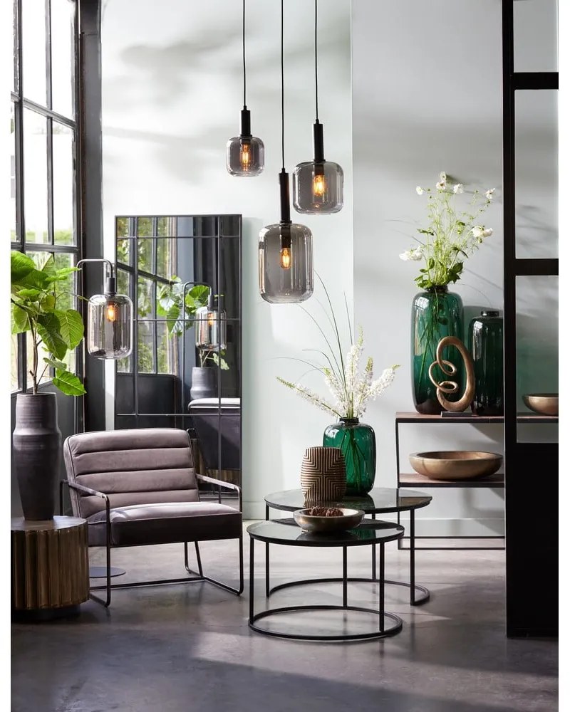 Fekete állólámpa (magasság 155 cm) Lekar – Light &amp; Living