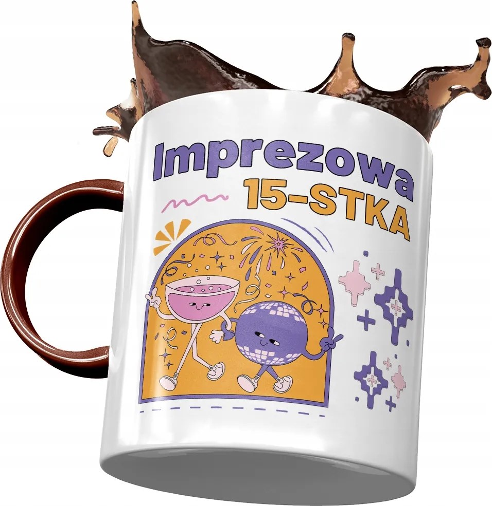 Bordó Bögre Születésnapra 15 15. 15. Ajándék Nyomtatott Fotóval