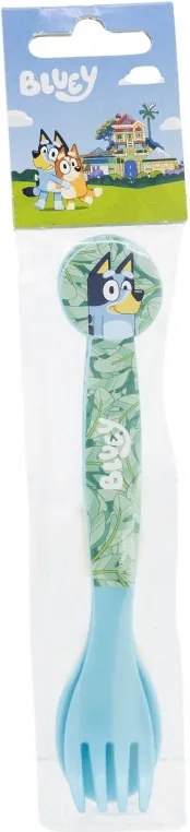 Bluey Leaves műanyag evőeszköz készlet - 2 darabos