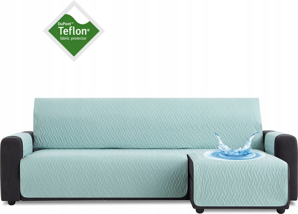 Ágytakaró vízálló kanapé sarokvédő teflon menta 200 cm jobbos