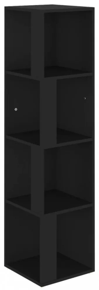 fekete szerelt fa sarokszekrény 33 x 33 x 132 cm