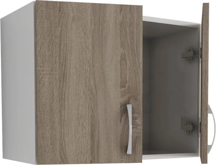 Benita 2 ajtós Felső konyhaszekrény Sonoma Tölgy-Fehér 60x30x45 cm