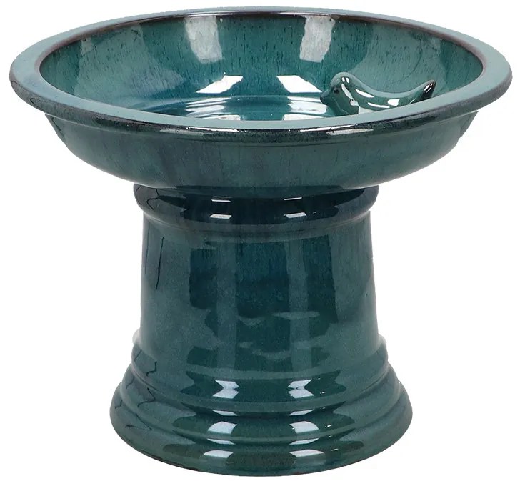 Kerámia madáritató és etető állvány, kék, 29 cm átmérőjű