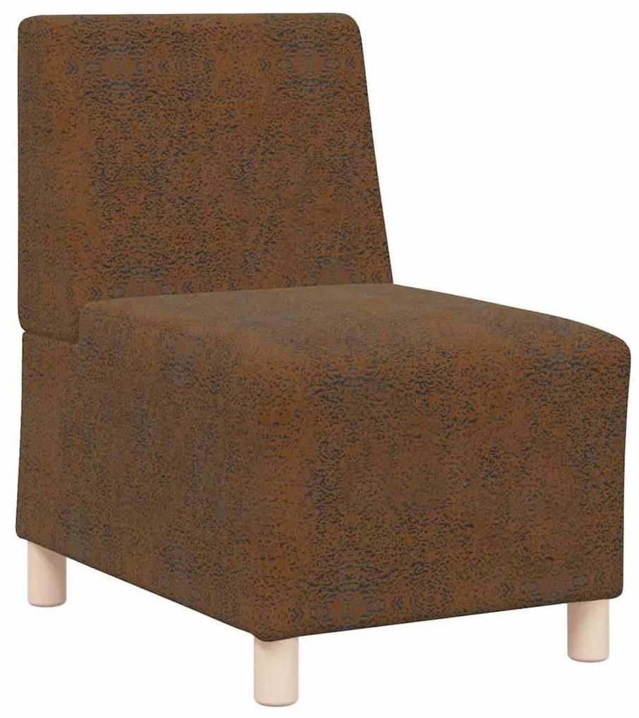 barna művelúr kanapéfotel 55 cm