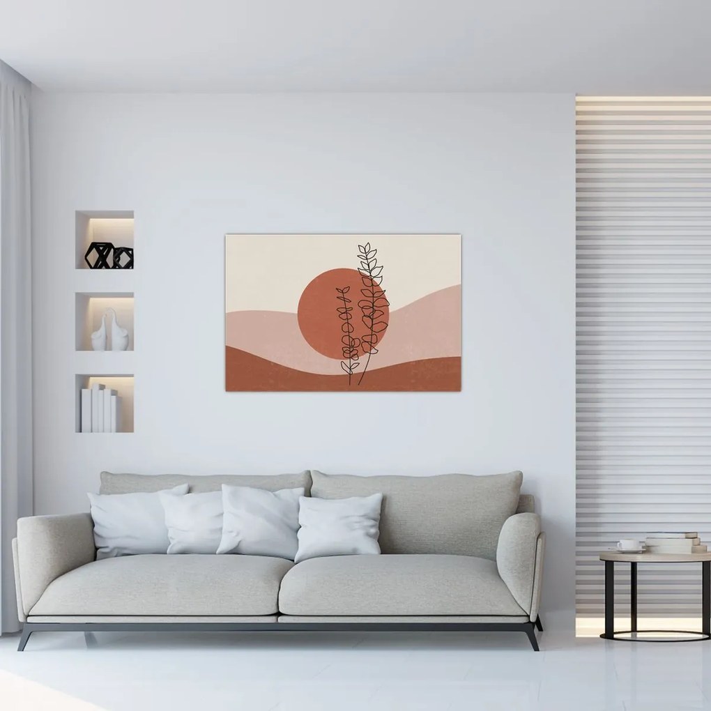 Kép - Boho levelek N⁰1 (90x60 cm)