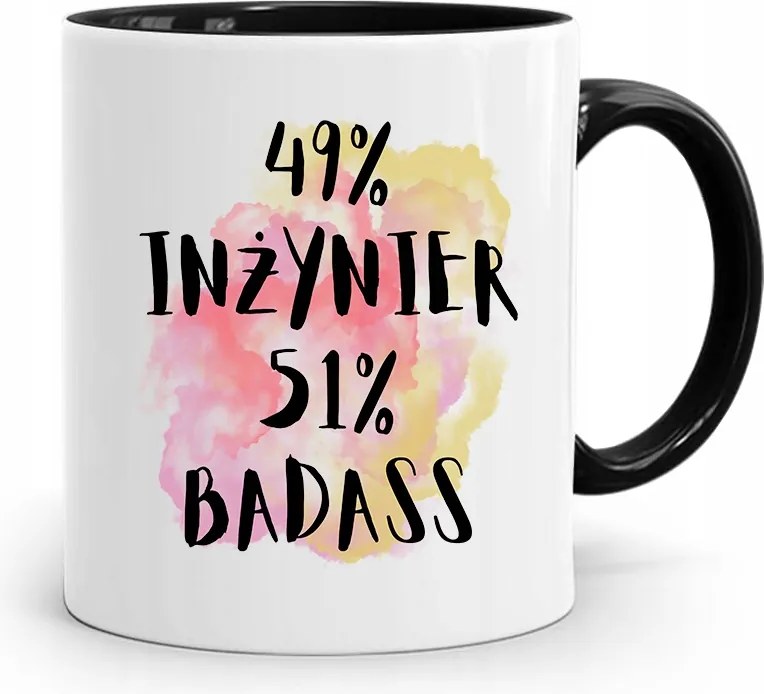 Mérnöknek Fekete Ajándék Bögre fényképes nyomtatással