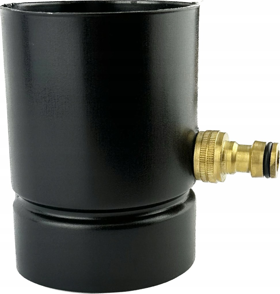 Esővízgyűjtő tömlőcsatlakozóval 100mm csőhöz Galeco Félmatt Acél fekete