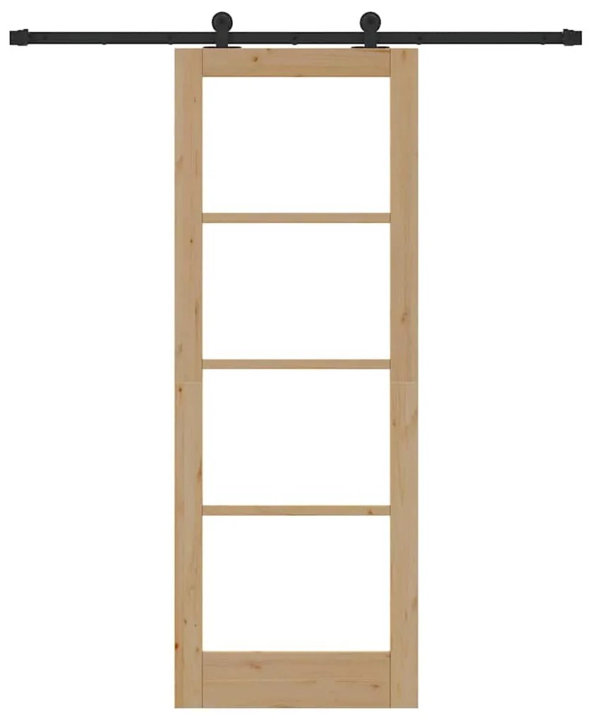 Csúszóajtó ORKDAL Barna 78 x 211 cm Fa és fém