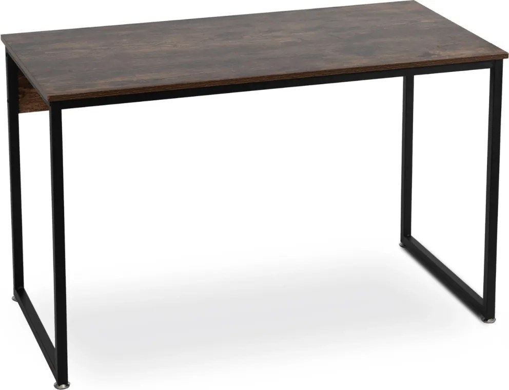 Íróasztal 120 cm, rusztikus tölgy/fekete színben ROSS