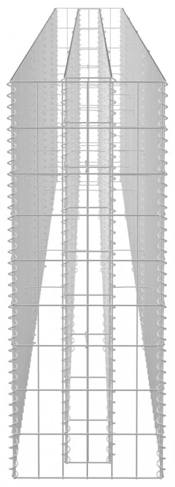 horganyzott acél gabion magaságyás 360 x 30 x 90 cm