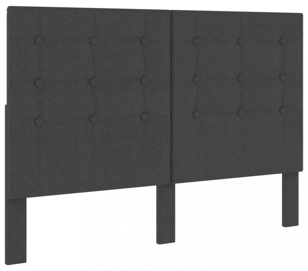 sötétszürke szövet steppelt fejvég 140 x 200 cm