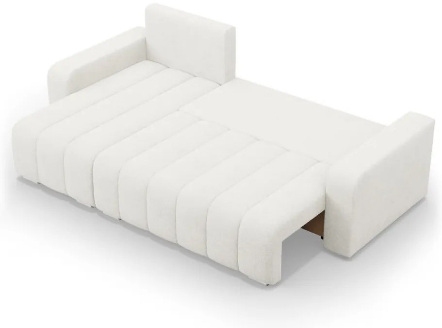 Modena sarokkanapé, bouclé, univerzális oldal, krém