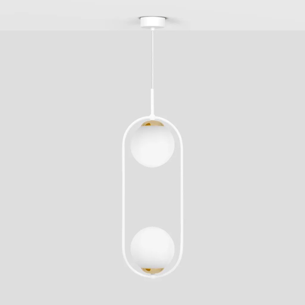 KAJA K-5301 MALTA Glamour Függesztett Lámpa Fehér E14 IP20