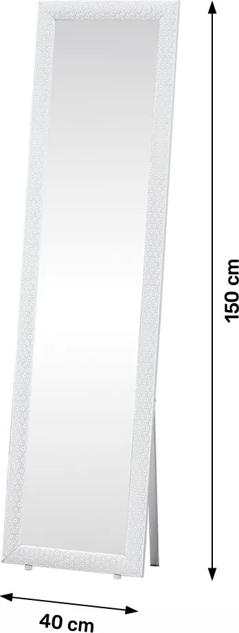 Álló tükor, fehér, LAVAL