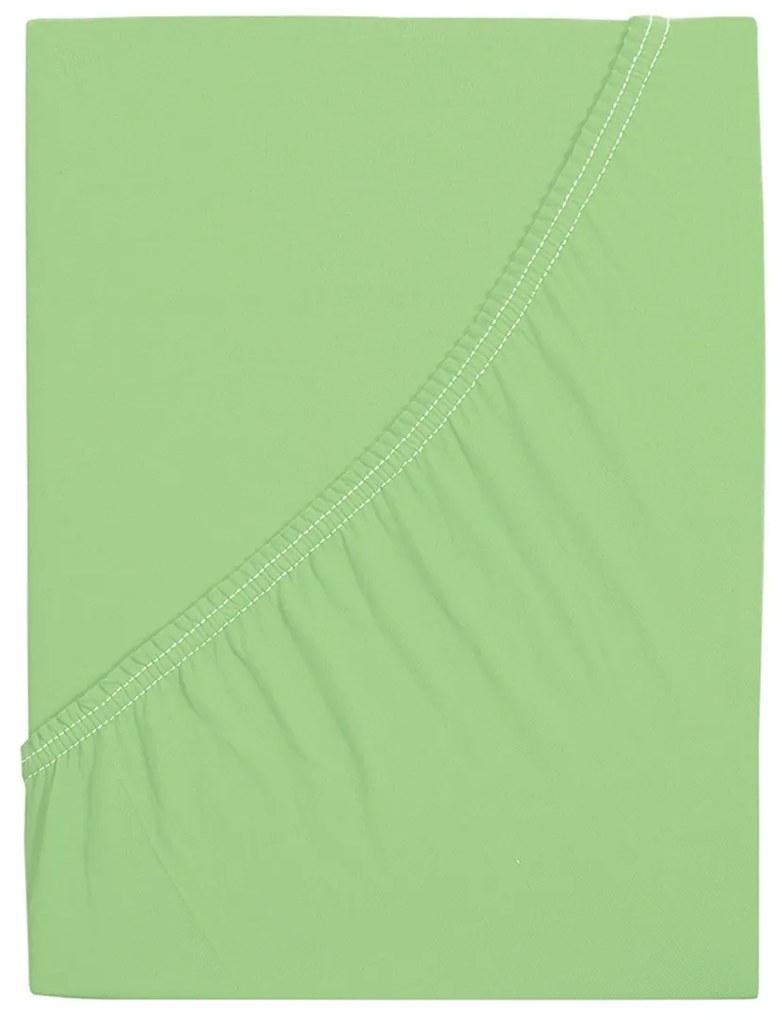 4Home Mako jersey lepedő zöld, 90 x 200 cm
