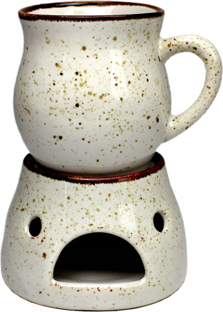 Kerámia bögre 0,2l melegítővel Rustic Krém