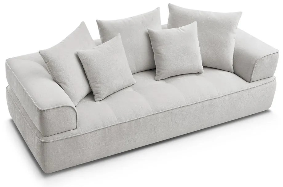 Világosszürke zsenília kanapé 237 cm Whesley – Bobochic Paris