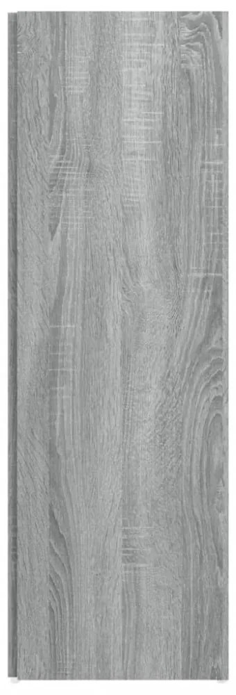 szürke sonoma színű szerelt fa sarokszekrény 33 x 33 x 100 cm