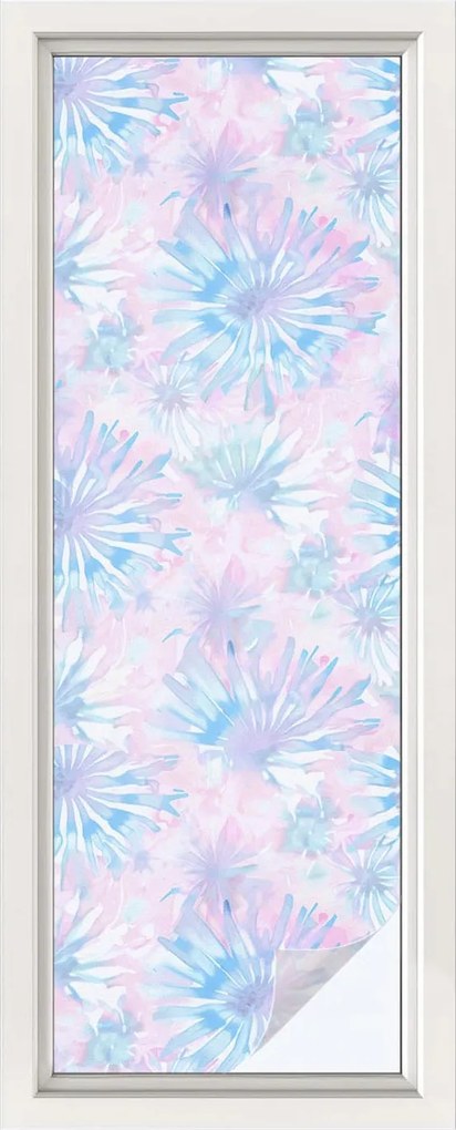 Ablakfólia Szélvédő Adatvédelem Virágos akvarell 50x146