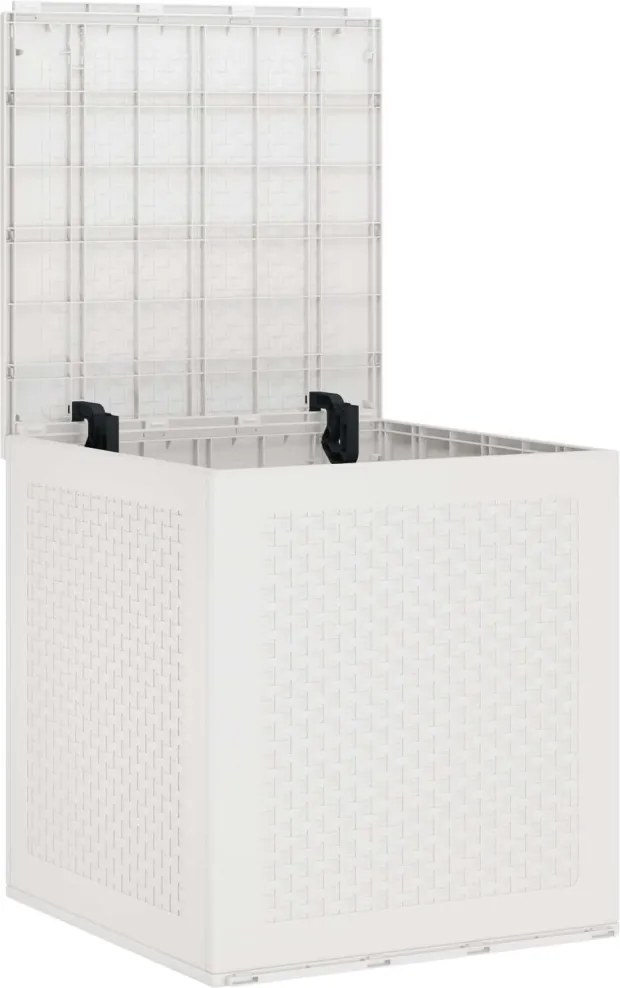 vidaXL Tároló Doboz tárolóval Fehér 55 x 53 x 57 cm Polipropilén