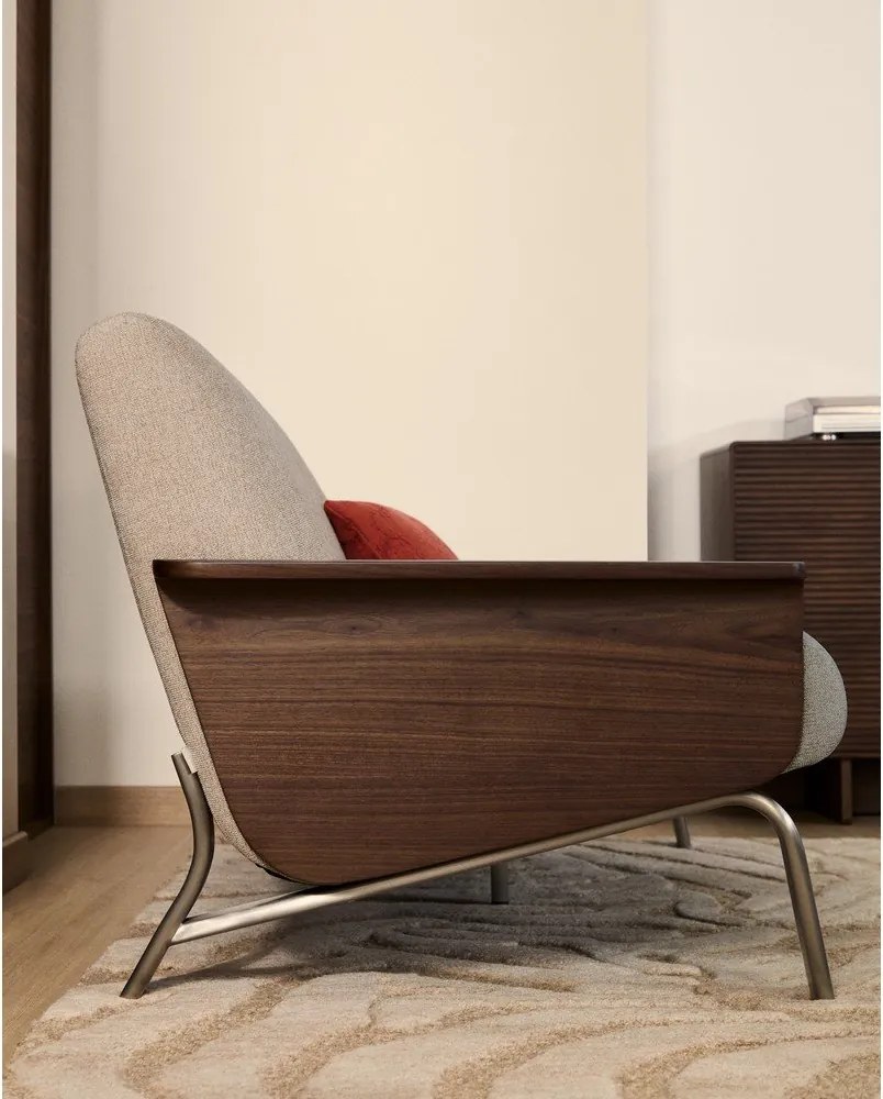 Világosbarna zsenília kanapé 165 cm Amsen – Kave Home