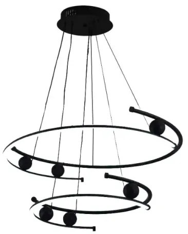 LED állítható fényerejű csillár kábellel LED/80W/230V 3000-6500K + DO