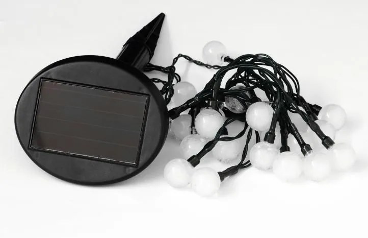 GARTHEN Napelemes világítás 20 LED színes villogó funkcióval