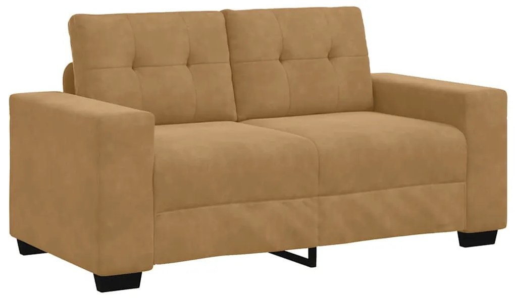 barna bársony loveseat kanapé 120 cm
